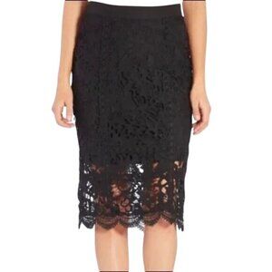 Sunday In Brooklyn Lace Pencil Skirt Women S Black Career Office Goth Witchy NEW